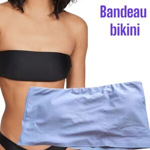 Body glove blue Padded bandeau swim bikini Size  m